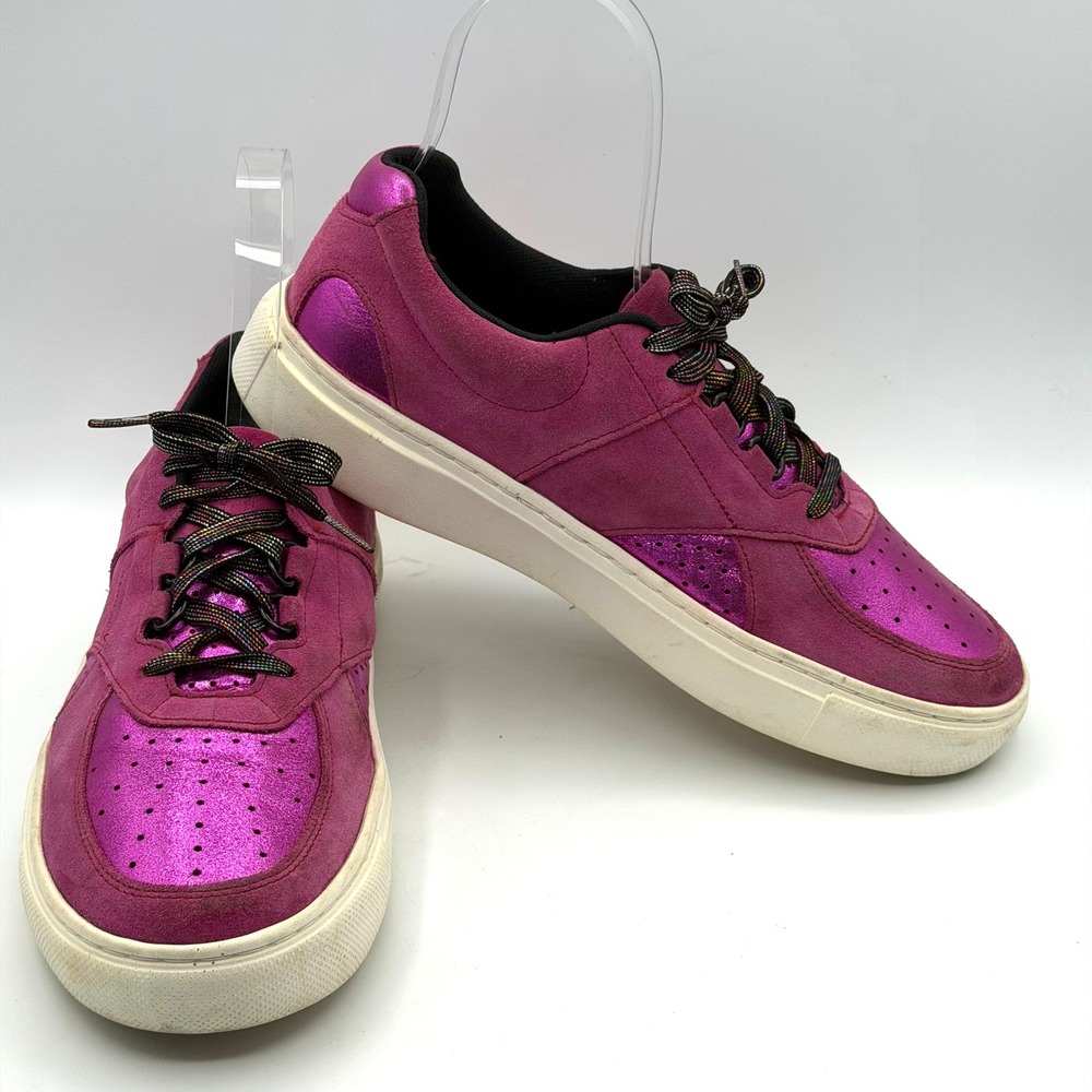 SAS High Street-X LTD Lace Up Sneakers Sz 10 Metallic Pink Suede Walking Comfort